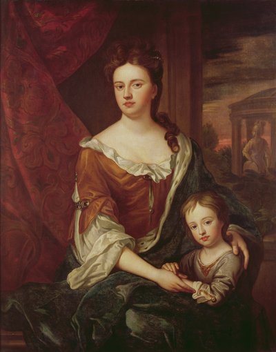 Königin Anne und William, Herzog von Gloucester von Godfrey Kneller